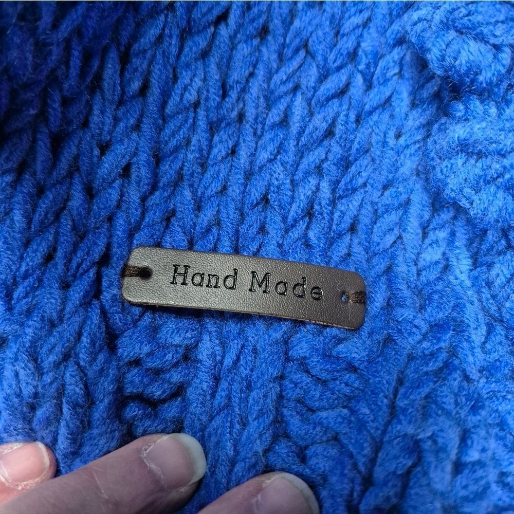 Racheal Blue Oversized Pompom Heart Sweater - NEW - Picture 7 of 7